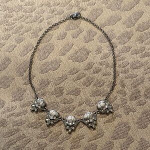 LOFT Silver and White Necklace